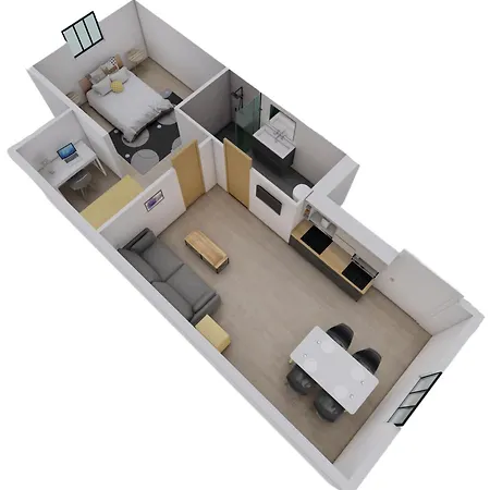 Superbe, T2 élégant, Neuf, Parking Gerde